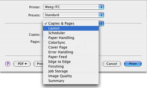 pages for mac, printe two images per page
